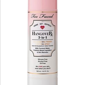 NIB Too Faced Hangover Primer & Setting Spray